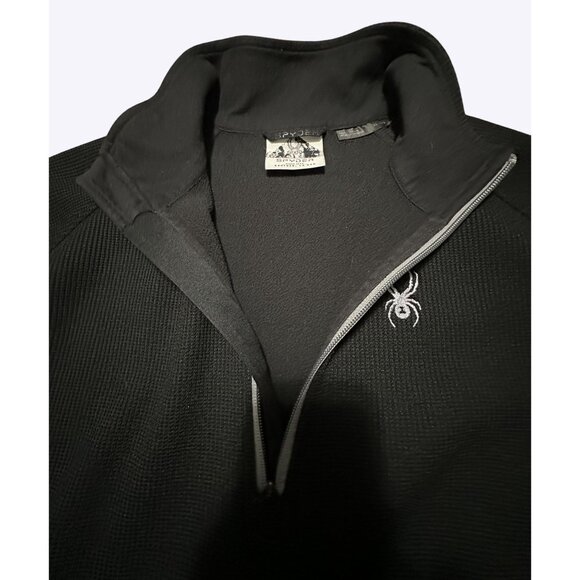 Spyder Mens Black 1/4-Zip Outbound Stryke Sweater Jacket Pullover Size XL - Picture 7 of 9